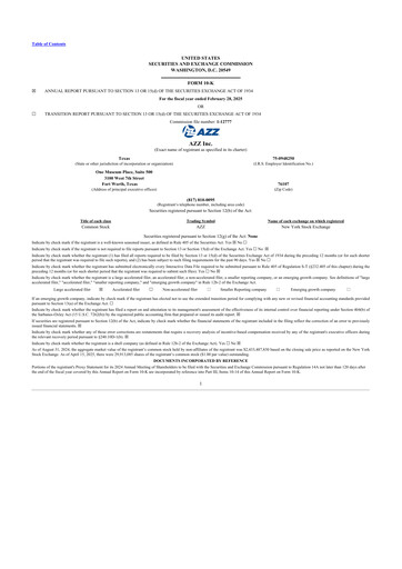 Thumbnail AZZ 10-K Annual Report 2025