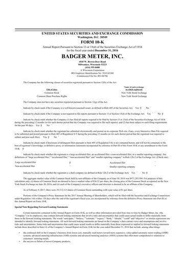 Vorschaubild Badger Meter
 10-K Jahresbericht 2016