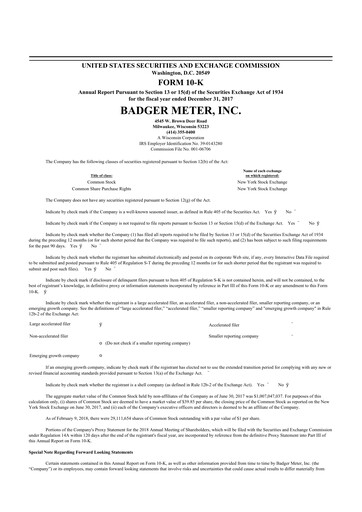 Vorschaubild Badger Meter
 10-K Jahresbericht 2017