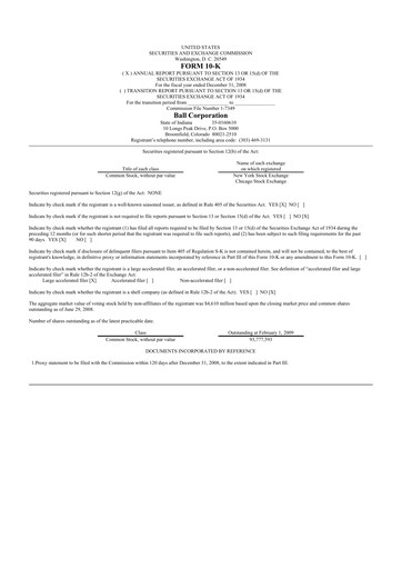 Thumbnail Ball Corporation
 10-K Annual Report 