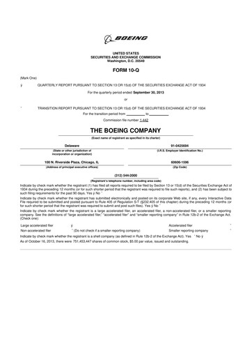 Thumbnail Boeing 10-Q Quarterly Report FY2013 