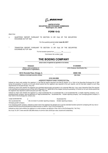 Thumbnail Boeing 10-Q Quarterly Report FY2017 