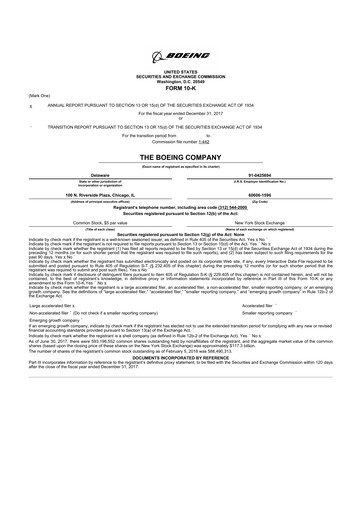 Thumbnail Boeing 10-K Annual Report 2017