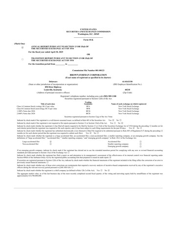 Thumbnail Brown Forman 10-K Annual Report 2025