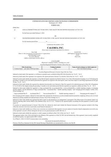 Vorschaubild Caleres 10-K Jahresbericht 2023