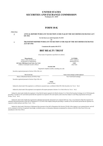 Thumbnail BRT Apartments 10-K Annual Report 2015