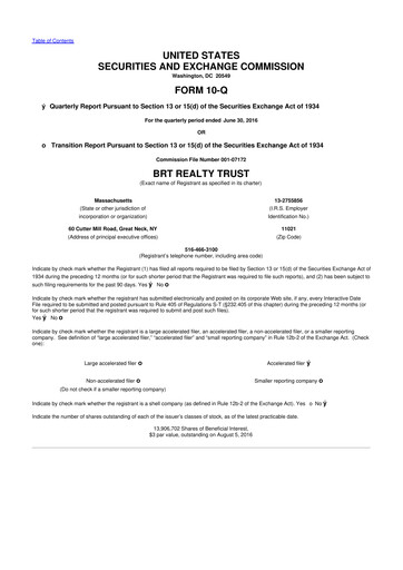 Thumbnail BRT Apartments 10-Q Quarterly Report FY 