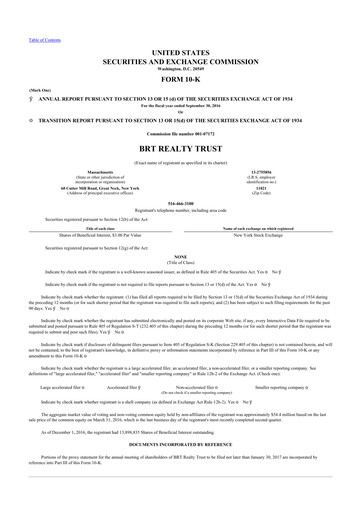 Thumbnail BRT Apartments 10-K Annual Report 2016