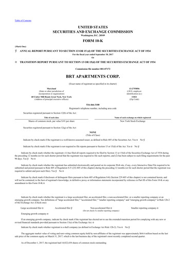Thumbnail BRT Apartments 10-K Annual Report 2017