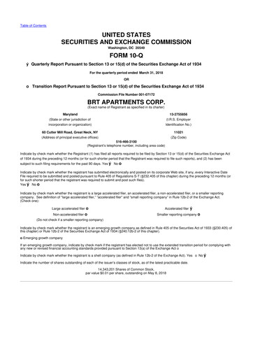 Thumbnail BRT Apartments 10-Q Quarterly Report FY 