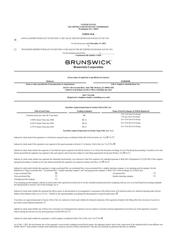 Thumbnail Brunswick Corporation 10-K Annual Report 2023