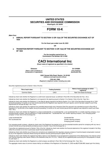 Thumbnail CACI International Inc 10-K Annual Report 2023