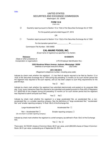 Thumbnail Cal-Maine Foods 10-Q Quarterly Report FY2017 