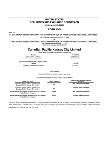 Thumbnail CPKC (Canadian Pacific Kansas City) 10-Q Quarterly Report FY2025 