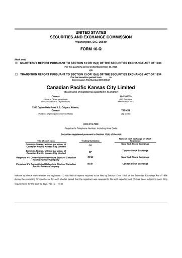 Thumbnail CPKC (Canadian Pacific Kansas City) 10-Q Quarterly Report FY2025 