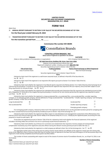 Thumbnail Constellation Brands 10-K Annual Report 2024