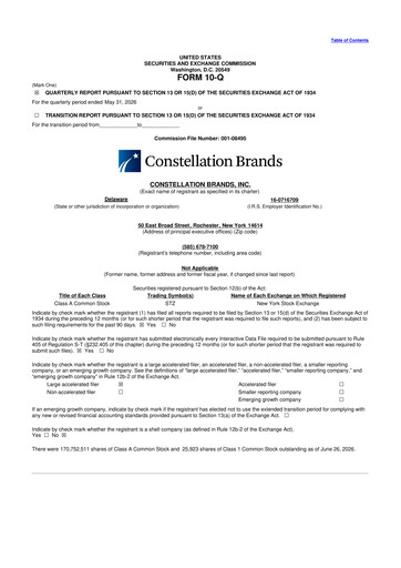 Vorschaubild Constellation Brands 10-Q Quartalsbericht 2027 