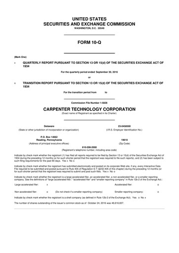 Thumbnail Carpenter Technology 10-Q Quarterly Report FY2017 