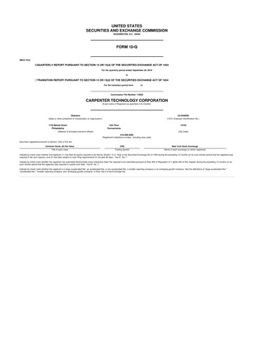 Thumbnail Carpenter Technology 10-Q Quarterly Report FY2020 