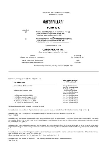 Thumbnail Caterpillar 10-K Annual Report 
