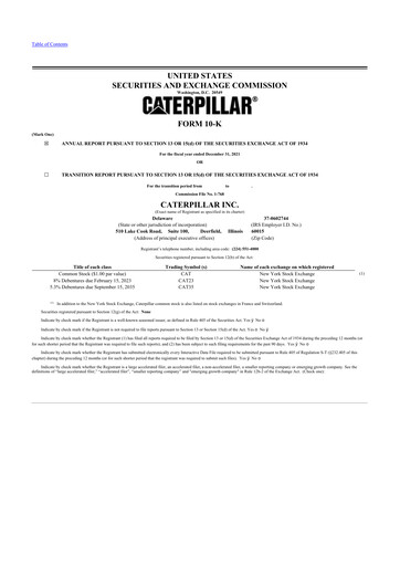 Thumbnail Caterpillar 10-K Annual Report 2021