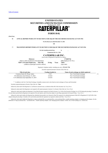 Thumbnail Caterpillar 10-K Annual Report 2022