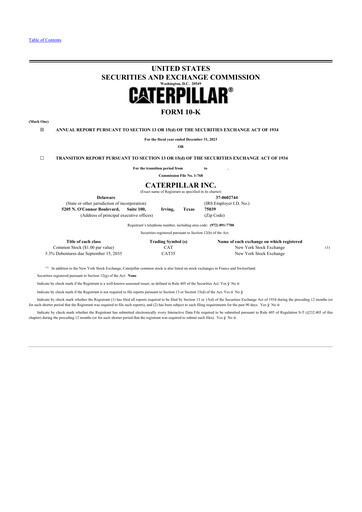 Thumbnail Caterpillar 10-K Annual Report 2023