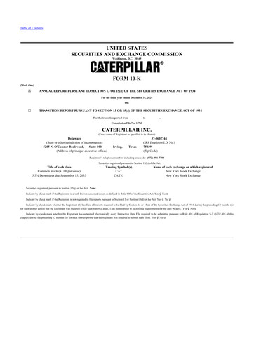 Thumbnail Caterpillar 10-K Annual Report 2024