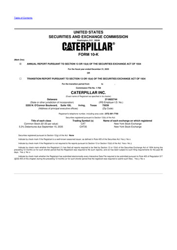 Vorschaubild Caterpillar 10-K Jahresbericht 2025