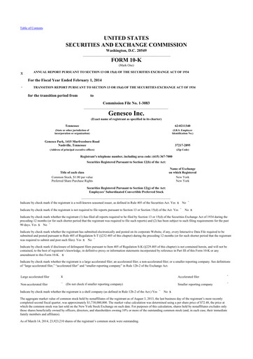 Thumbnail Genesco
 10-K Annual Report 