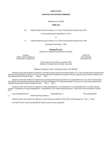 Vorschaubild Lumen Technologies 10-Q Quartalsbericht  