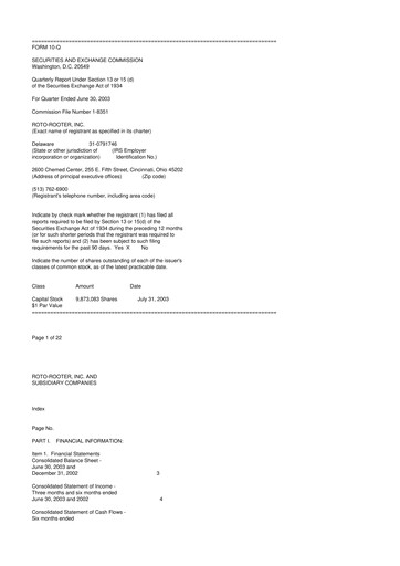Thumbnail Chemed 10-Q Quarterly Report FY 