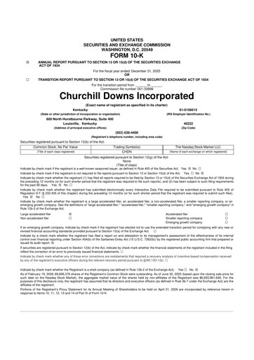 Thumbnail Churchill Downs 10-K Annual Report 
