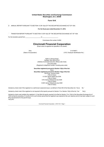 Thumbnail Cincinnati Financial
 10-K Annual Report 2016