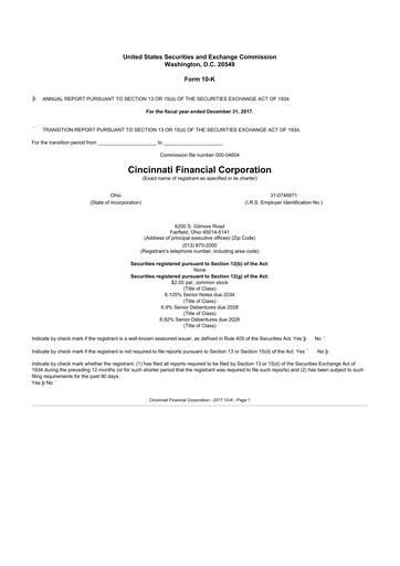 Thumbnail Cincinnati Financial
 10-K Annual Report 2017