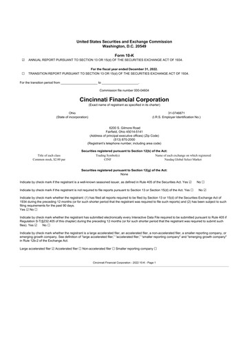 Thumbnail Cincinnati Financial
 10-K Annual Report 2022