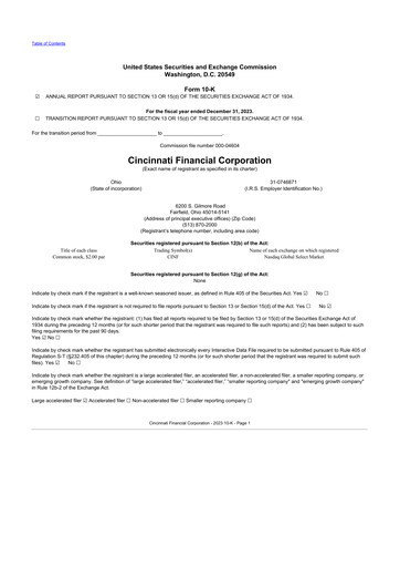 Thumbnail Cincinnati Financial
 10-K Annual Report 2023