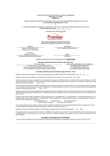 Thumbnail Frontier Communications 10-K Annual Report 2017