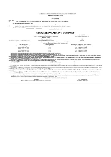 Thumbnail Colgate-Palmolive 10-K Annual Report 2024