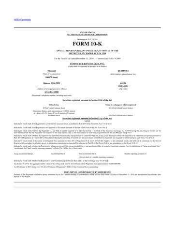 Thumbnail Commerce Bancshares
 10-K Annual Report 2016