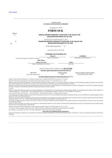 Thumbnail Commerce Bancshares
 10-K Annual Report 2023