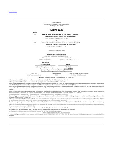 Thumbnail Commerce Bancshares
 10-K Annual Report 2024