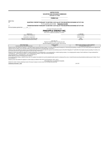 Miniature SUNation Energy Inc. 10-Q Rapport trimestriel 2024 