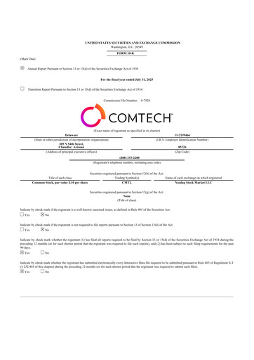 Thumbnail Comtech Telecommunications 10-K Annual Report 2025