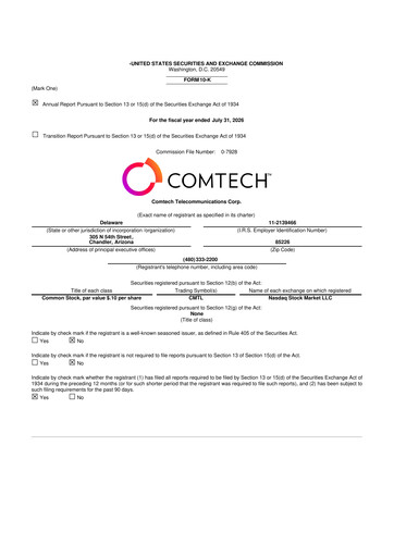 Thumbnail Comtech Telecommunications 10-K Annual Report 2026