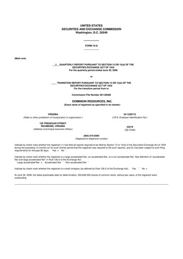 Vorschaubild Dominion Energy 10-Q Quartalsbericht  