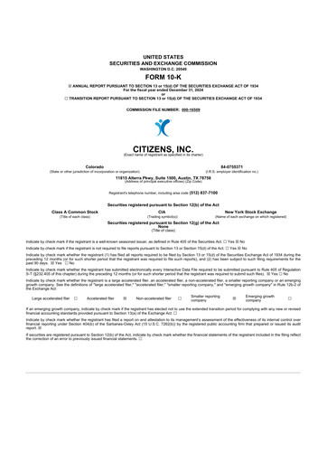 Thumbnail Citizens Inc 10-K Annual Report 2024