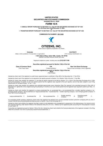 Thumbnail Citizens Inc 10-K Annual Report 