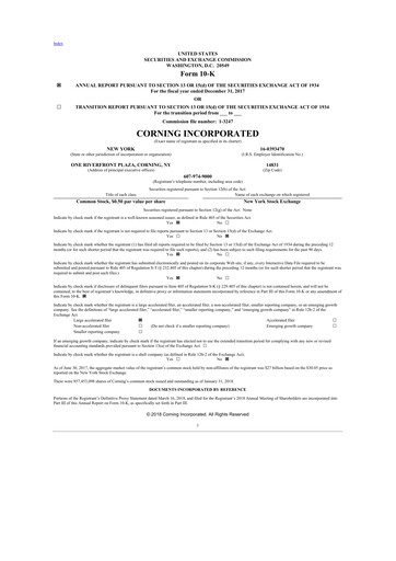 Thumbnail Corning 10-K Annual Report 2017