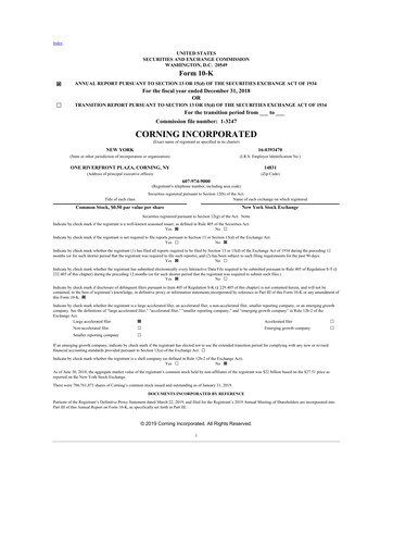 Thumbnail Corning 10-K Annual Report 2018